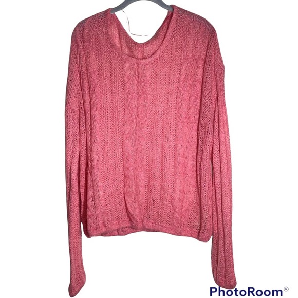 Free People Angel Soft Wool Blend Sweater Bubble Gum Pink Size XS NWOT - Picture 7 of 10